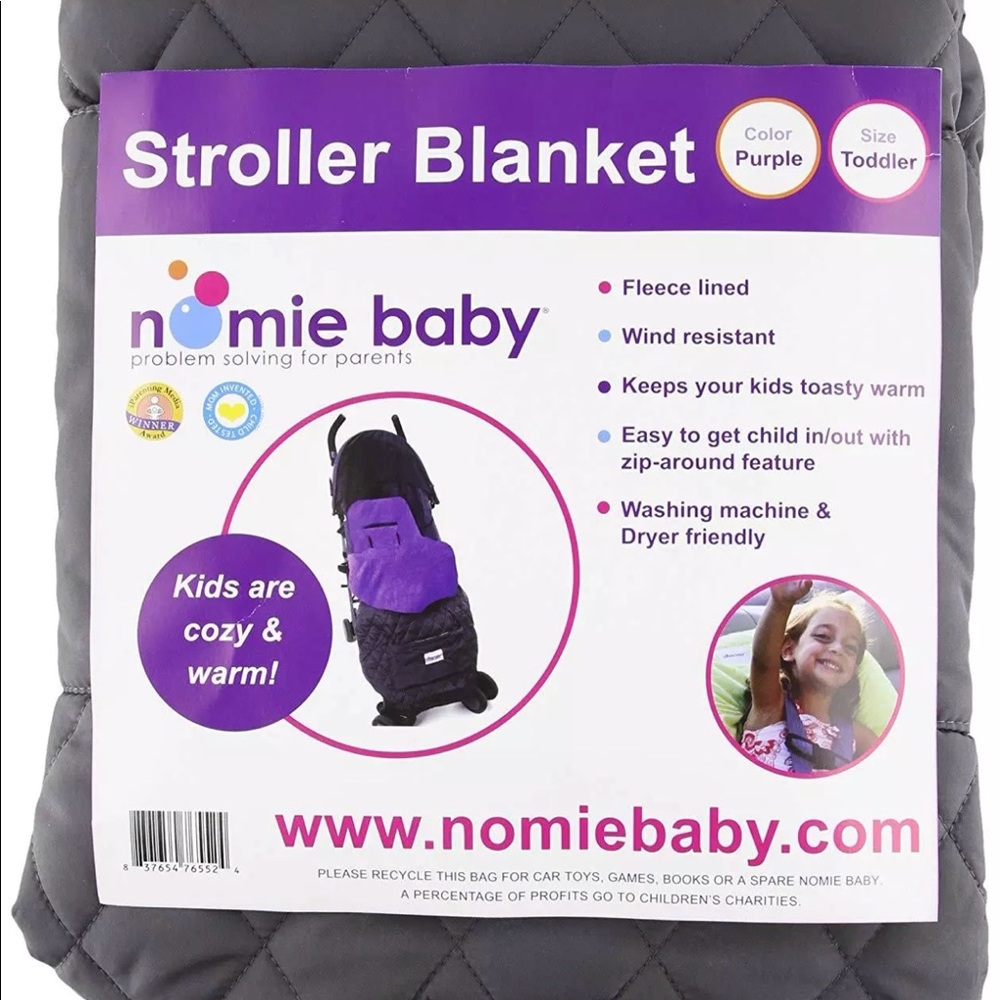 Nomie Baby Cozy Stroller Blanket Purple Infant